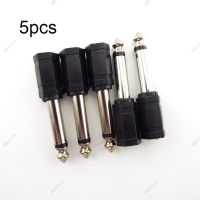 6.35mm 1/4" Mono Plug to 1/8" 3.5mm Jack Female Audio Converter Adapter for Headphone Microphone 5pcs WB15TH