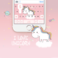 I love Unicorn Cute. Keyboard Theme⎮(E-Voucher) for Pastel Keyboard App