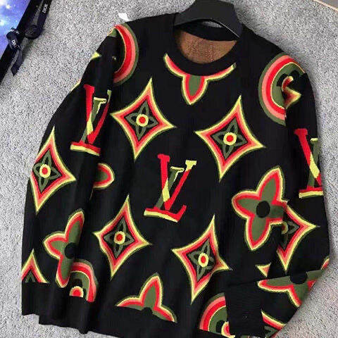 เสื้อสเวตเตอร์ฝรั่งเศสพิมพ์ลายต้นฉบับ-l-logo-huruf-เสื้อถักแจ็คการ์ดใส่สบายๆคอกลมฤดูใบไม้ร่วงและฤดูหนาวคู่รักดีไซน์หลากสี
