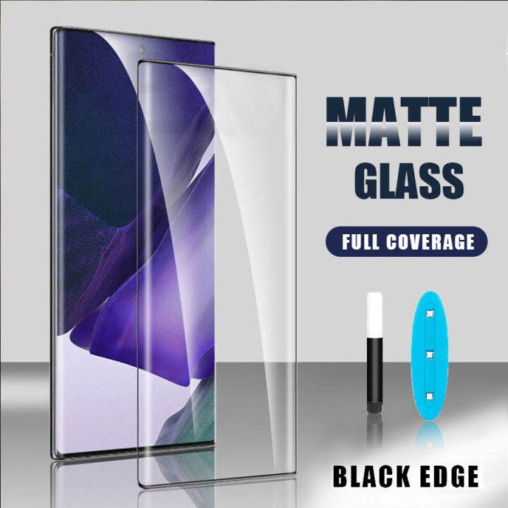 UV Glue Full Coverage Curved Matte Frosted Tempered Glass For Samsung