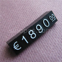 Large Price Cubes Dollar Euro, adjustable snap number digit stick phone watch jewelry snack food counter display stand sign tags