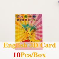 【LZ】 English Version 3D Pokemon Cards Anime Pokémon  Card 2022 Pikachu Charizard Trading Game Battle Cards Kids Toys for Gifts