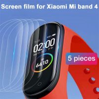 UNIVER 5 Pcs ชัดเจน สายรัดข้อมือ นาฬิกาสมาร์ท Mi Band 4 Film TPU ป้องกันหน้าจอ ป้องกันรอยขีดข่วน