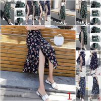 COD DSFERTGERRYYY 【TimeHee11】Women Summer Casual Boho Beach Chiffon Skirt High Waist Long Floral