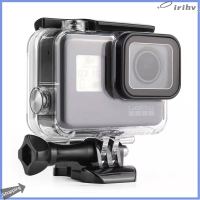 Jianzhanqinl ซองกันน้ำใต้น้ำสำหรับ GoPro Hero 7 6 5เมาท์ปลอกหุ้มป้องกันเวลาดำน้ำดำสำหรับ Go Pro 7 6 5สีดำ