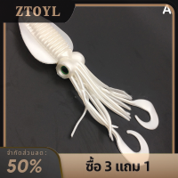 ZTOYL เหยื่อตกปลา18ซม. เหยื่อล่อรูปปลาหมึกเรืองแสง ยูวีเหยื่อล่อปลาทูน่ากระโปรงปลาหมึกเหยื่อตกปลาทะเล