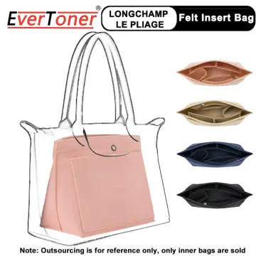 EverToner Felt Cloth Bag For LONGCHAMP Bag liner Multi-functional Travel  Insert Bag Makeup Organizer Dumpling Shape lined Bag