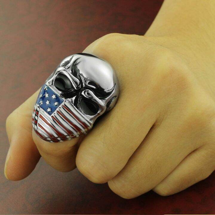 edc-skull-american-flag-self-defense-single-finger-buckle-ring-ladies-anti-wolf-mens-outdoor-finger-fist-ring-safety-tools