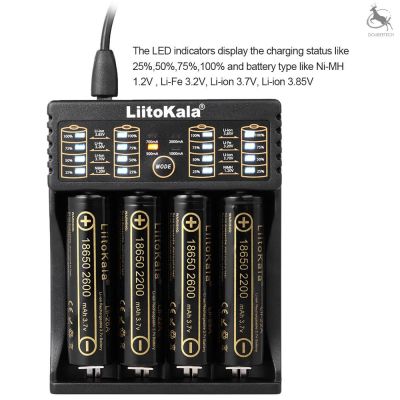 d &amp; b liitokala lii - 402 ที่ชาร์จแบตเตอรี่ 1 . 2 v 3 . 75 v aa/aaa สําหรับ 18650 18467