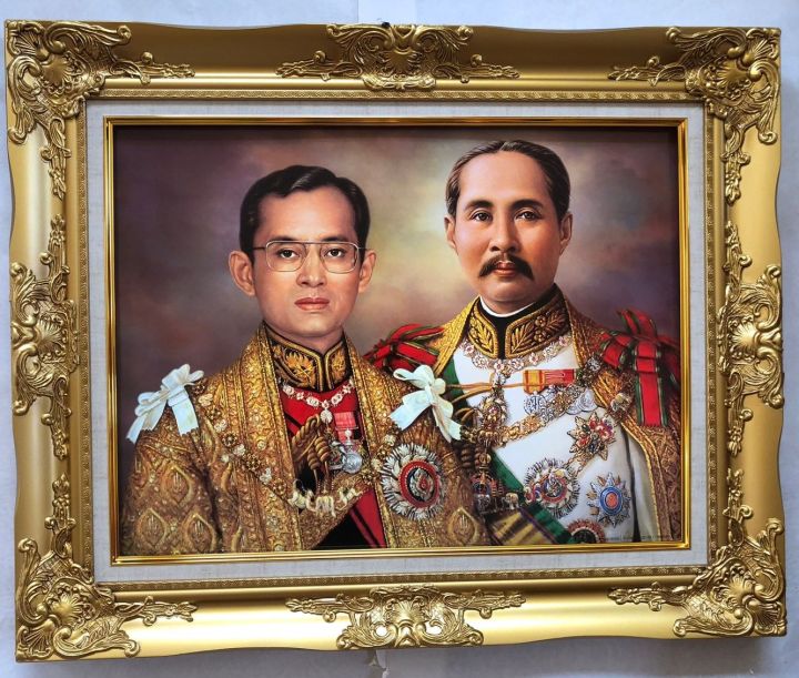 กรอบรูปหลุยส์รัชกาลที่-5-คู่กับรัชกาลที่-9-กรอบรูปขนาด-21x26-นิ้ว-ภาพมงคล-เสริมฮวงจุ้ย-ตกแต่งบ้าน-ของขวัญ-ของที่ระลึก