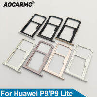 Aocarmo SD MicroSD ผู้ถือ Nano ซิมการ์ดถาดสำหรับ P9 EVA-AL00 P9 Lite เปลี่ยน Part