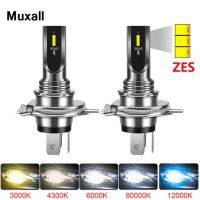 Muxall 2PCS 4300K H4 H7 LED Truck Car Headlight Bulbs 80W 12000Lm 12V 24V  ZES-1860 Chip H1 H8 H9 H11 8000K 6000K Auto Fog Lamp Bulbs  LEDs  HIDs