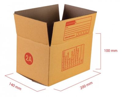 กล่องไปรษณีย์ เบอร์2A กล่องพัสดุ กล่องราคาถูก (20ใบ)มีพิมพ์
