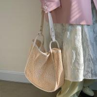 ?Quick Arrival?Straw Beach Tote Bags Large Capacity Hollow Mesh Women Vacation Shoulder Handbag?Arrive 1-3 Days?