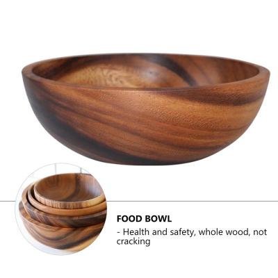 Kitchen Natural Wooden Bowl Household Fruit Bowl Salad Bowl For Home Restaurant Food Container Wooden Utensils Note The Size hot