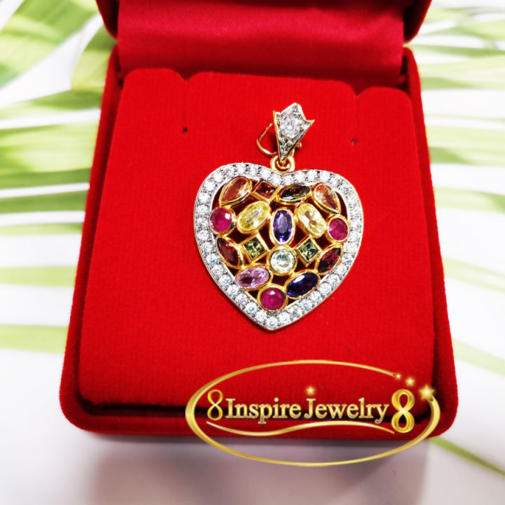 inspire-jewelry-จี้พลอยนพเก้า-ทรงกลม-สวยงามมาก-จี้บุษราคัม-จี้ทับทิม-โกเมน-ไพลิน-ฯลฯ-ฝังเพชรพลอย-cz-งานจิวเวลรี่-งดงาม-size-5x5cm