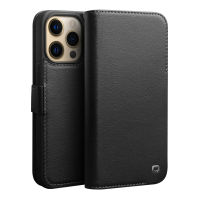 QIALINO Genuine Leather Flip Case for iPhone 14 Pro Max Handmade Phone Cover with Card Slots for iPhone 14 Pro Cover for 14 Plus