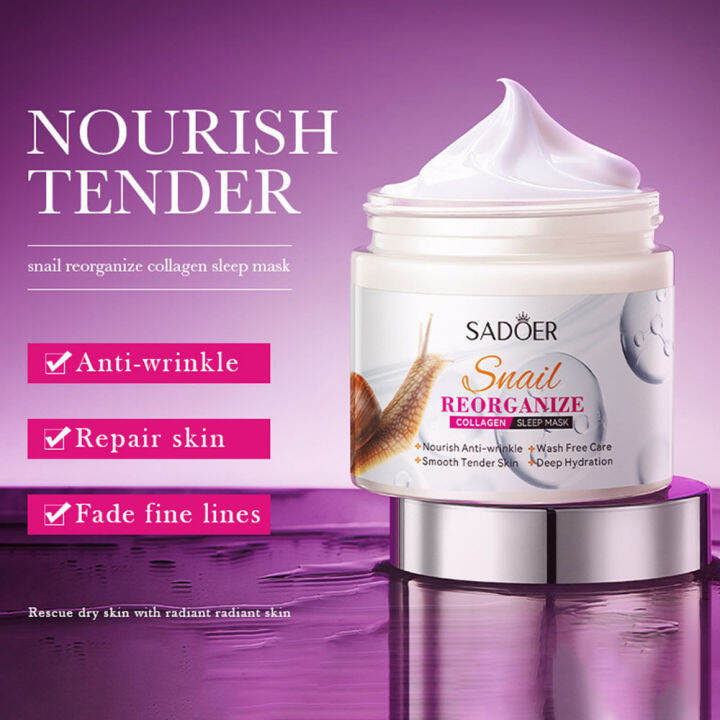 MOMO STORE SADOER Snail Collagen Sleeping Mask Moisturizing