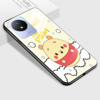 เคสเคสโทรศัพท์มือถือ Vivo Y02A Y02T น่ารักสำหรับผู้หญิงลายการ์ตูนสำหรับเด็กผู้หญิงเคสมันวาวกระจกเทมเปอร์ฝาหลัง