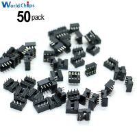 50PCS 2.54MM 8 Pin 8 Pin DIP-8 8DIP 8 DIP IC Sockets อะแดปเตอร์บัดกรีชนิดบัดกรี 2.54 มม