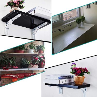 2PCS 8-14Inch Stainless Steel Folding Bracket Support Heavy Duty Wall Hanging Frame DIY Fold Table Shelving Furniture Hardware