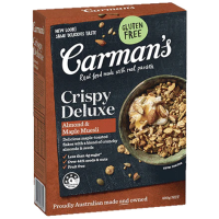 Carmans Crispy Deluxe Almond and Maple Muesli (Australia Imported) คาร์แมน คริสปี้ เดอลุกซ์ อัลมอนด์ เมเปิล มูสลี่ 400g.