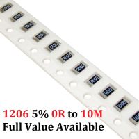 100ชิ้น1206ชุดต้านทานชิป Smd 10K โอห์ม5% 0r ~ 10ม. 1/2W 10r 100r 220r 330r 470โอห์ม1K 2.2K 10K 100K 1r 0r 5/6/7/8/9 /R/k