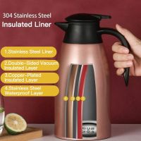 ☢ 2L Stainless Steel Thermal Coffee Pot Large Capacity Home Office Double Insulation Thermos Vacuum Flasks Kettle termos para cafe