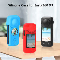 เคสซิลิโคนสำหรับ Insta360ป้องกันหน้าจอ X3ฝาปิดเลนส์ป้องกันแบบโค้งป้องกันฟิล์มบางอุปกรณ์เสริมสำหรับ Insta 360 X3