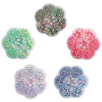 1150pcs /lot 3-12mm blend round Perforated hole ABS imitation pearl mermaid gradient colorful bead plastic beads for needlework Beads