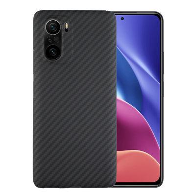 กรณีสำหรับ Xiaomi R Edmi K40 K40Pro Poco F3 U Ltrathin จริงคาร์บอนไฟเบอร์อะรามิดศัพท์มือถือฝาครอบป้องกันเปลือกป้องกัน