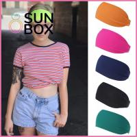 SUN BOX ไม่ลื่น สเวตแบนด์ ดูดความชื้น สีเรืองแสง ที่คาดผมวิ่ง ยางรัดผมโยคะ วงเหงื่อฟิตเนส ที่คาดผมกีฬา