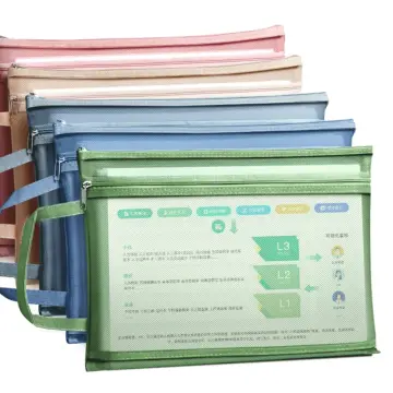 18 Pack A5 Mesh Zipper Pouch,Zipper File Bags, Board Games Storage Bags for  School Office