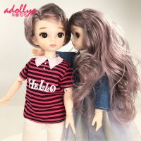 Adollya ตุ๊กตา BJD กระโปรงรองเท้าเด็กผู้ชายข้อต่อที่สามารถเคลื่อนย้ายได้สำหรับ30ซม. แบบหมุนข้อต่อ/6ชิ้น