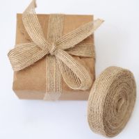 5yards 6mm-38mm Natural Vintage Jute Burlap Ribbon For Weddings Belt Strap Floristry Party Christmas Decoration DIY Gift Packing Sewing Machine Parts