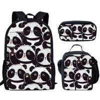 Cartoon Baby Panda Print School Bags for Teenage Girls Boys Back Pack Campus Kids Backpacks for Children Schoolbags Rucksack