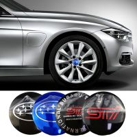 Auto parts 56mm 4pcs/set Subaru STI Car Wheel Hub Caps Stickers Tire Center Cover Mark ABS Decorative Auto Wheel Frame Cover Standard Stickers Rim Cover Decals qing0