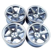 4Pcs Metal 6 Spoke 52mm Wheel Hub Rims for 1/10 RC On-Road Drift Car Sakura Traxxas HSP Tamiya HPI Upgrade Parts