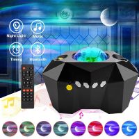 Projector Starry Sky LED Night Lights Galaxy Colorful Led Music Moon Nebula Projection Bedroom Decoration Atmospher Night Light