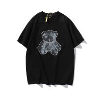 สินค้าพร้อมส่งสินค้าใหม่ WELL Teddy Bear 3M Tee สร้อยคอสะท้อนแสงลายข้อความแขนสั้นคู่รักสตรีทแฟชั่นเสื้อยืดเสื้อยืดฤดูร้อน [M-XXL]TH