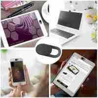 Computer Camera Protection Cover Webcam Lens Cover Privacy Block Cover Metal Camera Camera Sticker Push-pull T1H7