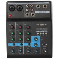 Mixer Home Mixing Mixer 4-Way USB with Sound Card Special Effects Bluetooth