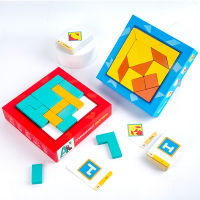 New Kids Wooden Toys Jigsaw Pattern Puzzle Creativity Tangram Montessori Early Education Toys Learning Gifts for Children