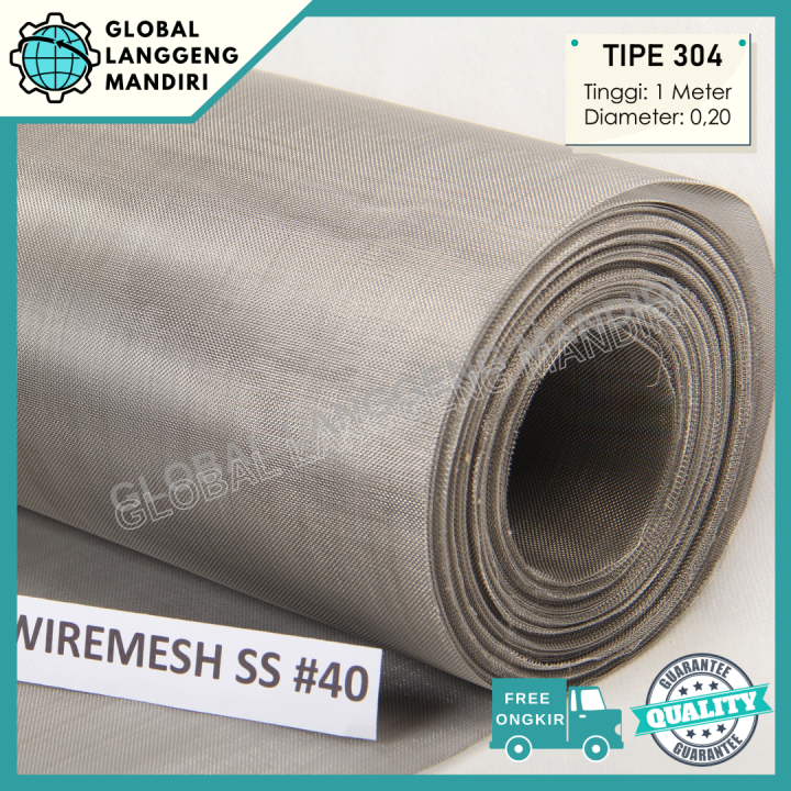 WIRE MESH 40 (1M) TIPE (304) / SARINGAN STAINLESS #40 / AYAKAN ...