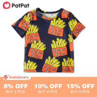 PatPat New Arrivals Toddler Boy Casual T-shirt For Boys Fast Food Print Short-sleeve Tee Children Top For Summer Clothes