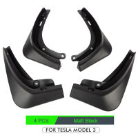 Mud Flaps For Tesla Model 3  Accessories Guard Fender Front Rear Wheel Mudguard Carbon Fiber ABS No Drilling Required