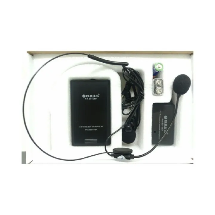 Mic Jepit Wireless Aiwa NA801 VHF Naiwa Clip On Microphone Wireless Lazada Indonesia