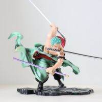 หุ่นฟิกเกอร์ตัวการ์ตูน Roronoa Zoro ภาพอนิเมะหนึ่งชิ้นใหม่ของสะสมตัวการ์ตูนของขวัญ Mainan Anak DIY 10ซม.