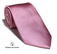 Giorgio Del Sarto Silk Necktie Light Pink with Fabric Texture เนคไทสีชมพูอ่อนมีเท็กเจอร์