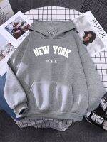 New York City Usa Printed Women Sweatshirt Oversize Pocket Street Pullover All-math Simple Sportswear Soft Casual Female Hoodies